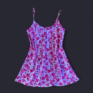 Pink Heart & Rose Slip Dress